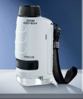 PEROKS Mini Ayaksız El Mikroskobu 250X (Çocuklar için -Cep boy)Küçük bilim insanları ve meraklı kaşifler için harika bir fırsat! - 1