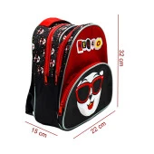 Sentor 3 Bölmeli Gözlüklü Anaokulu Sırt Çantası Gözlüklü Panda Baskılı thumbnail 2