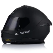 LS2 Stream 2 Mat Siyah Full Face Motosiklet Kaskı Siyah Camlı - 2