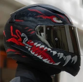 LS2 Rapıd 2 Kaıju Mat Siyah-Kırmızı Fullface Motosiklet Kaskı Gri Camlı thumbnail 4