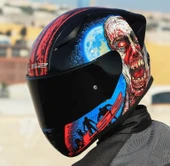 LS2 Rapıd 2 Race Zombıe Fullface Motosiklet Kaskı Siyah Camlı - 1