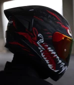 LS2 Rapıd 2 Race Kaıju Fullface Motosiklet Kaskı Kırmızı Camlı - 4