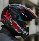 LS2 Rapıd 2 Kaıju Kapalı Motosiklet Kaskı Gökkuşağı Camlı thumbnail 4