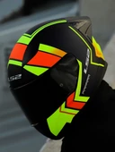 Ls2 Rapıd 2 Race Extra Mat Neon Sarı Fullface Motosiklet Kaskı Siyah Camlı thumbnail 4