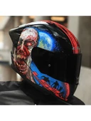 LS2 Rapıd 2 Race Zombıe Fullface Motosiklet Kaskı Siyah Camlı - 2