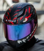 LS2 Rapıd 2 Kaıju Kapalı Motosiklet Kaskı Gökkuşağı Camlı thumbnail 3