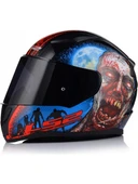 LS2 Rapıd 2 Zombıe Fullface Motosiklet Kaskı Siyah Camlı - 1