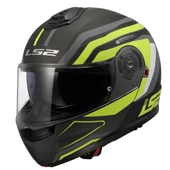 LS2 Strobe 2 Phantom Neon Sarı Çene Açılır Motosiklet Kaskı - 1