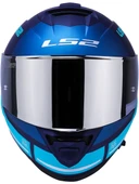 LS2 Storm 2 Slant Mavi Turuncu Kapalı Motosiklet Kaskı Gri camlı thumbnail 4