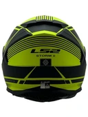 LS2 Storm 2 Dodger Neon Sarı Kapalı Motosiklet Kaskı Gold Camlı - 4