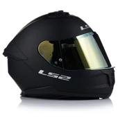LS2 Stream 2 Mat Siyah Full Face Motosiklet Kaskı Gold Camlı - 3