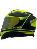 LS2 Storm 2 Dodger Neon Sarı Kapalı Motosiklet Kaskı Gold Camlı - 2