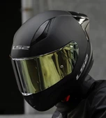 LS2 Rapıd 2 Race Mat Siyah Fullface Motosiklet Kaskı Gold Camlı - 4