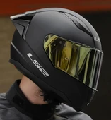 LS2 Rapıd 2 Race Mat Siyah Fullface Motosiklet Kaskı Gold Camlı - 2
