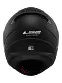 Ls2 Rapıd 2 Mat Siyah Kapalı Motosiklet Kaskı Gökkuşağı Camlı thumbnail 4