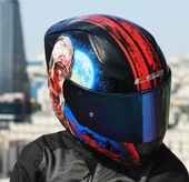 LS2 Rapıd 2 Race Zombıe Fullface Motosiklet Kaskı Gökkuşağı Camlı - 4
