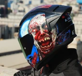 LS2 Rapıd 2 Race Zombıe Fullface Motosiklet Kaskı Gökkuşağı Camlı - 5