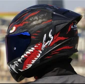 LS2 Rapıd 2 Race Kaıju Fullface Motosiklet Kaskı Mavi Camlı - 3
