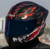 LS2 Rapıd 2 Race Kaıju Fullface Motosiklet Kaskı Mavi Camlı - 1