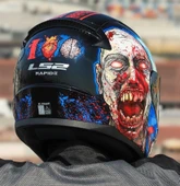Ls2 Rapıd 2 Zombıe Fullface Motosiklet Kaskı Gri Camlı - 5