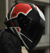 LS2 RAPID 2 GRID MAT BEYAZ-KIRMIZI KAPALI MOTOSİKLET KASKI SİYAH CAMLI thumbnail 3