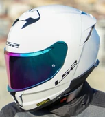 LS2 Stream 2 Beyaz Full Face Motosiklet Kaskı Gökkuşağı Camlı thumbnail 1