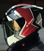 LS2 RAPID 2 RACE EXTRA BEYAZ-KIRMIZI FULLFACE MOTOSİKLET KASKI GOLD CAMLI thumbnail 4