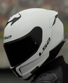 LS2 Stream 2 Beyaz Full Face Motosiklet Kaskı Siyah Camlı thumbnail 1