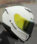 LS2 Stream 2 Beyaz Full Face Motosiklet Kaskı Gold Camlı thumbnail 3