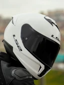 LS2 Stream 2 Beyaz Full Face Motosiklet Kaskı Siyah Camlı thumbnail 4