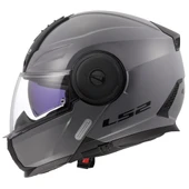 LS2 Scope 2 Çene Açılır Motosiklet Kaskı Nardo Gri thumbnail 3