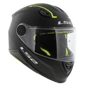 LS2 FF812 KID MAT SİYAH ÇOCUK KAPALI MOTOSİKLET KASKI - 1