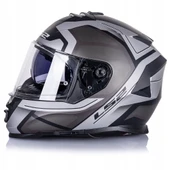 LS2 Storm 2 Faster Mat Tıtanıum Kapalı Motosiklet Kaskı thumbnail 4