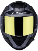 LS2 Storm 2 Faster Mat Tıtanıum Kapalı Motosiklet Kaskı Gold Camlı thumbnail 4