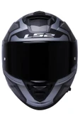 LS2 Storm 2 Faster Mat Tıtanıum Kapalı Motosiklet Kaskı Siyah Camlı - 4