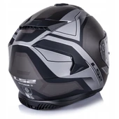 LS2 Storm 2 Faster Mat Tıtanıum Kapalı Motosiklet Kaskı Gold Camlı thumbnail 5