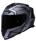 LS2 Storm 2 Faster Mat Tıtanıum Kapalı Motosiklet Kaskı Siyah Camlı - 1