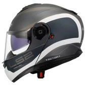 LS2 Strobe 2 Vıctory Gri-mavi-kum Çene Açılır Motosiklet Kaskı - 2