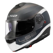 LS2 Strobe 2 Vıctory Gri-mavi-kum Çene Açılır Motosiklet Kaskı - 1