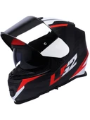 LS2 Storm 2 Nerve Kırmızı Kapalı Motosiklet Kaskı Gri Camlı - 3