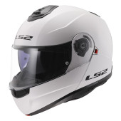 LS2 Strobe 2 Beyaz Çene Açılır Motosiklet Kaskı - 1