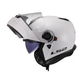 LS2 Strobe 2 Beyaz Çene Açılır Motosiklet Kaskı - 3