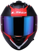 LS2 Storm 2 Nerve Kırmızı  Kapalı Motosiklet Kaskı Gökkuşağı Camlı - 3