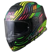 LS2 Storm 2 Power Mat Siyah-gökkuşağı Kapalı Motosiklet Kaskı - 2
