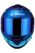 LS2 Storm 2 Slant Mat Mavi Turuncu Kapalı Motosiklet Kaskı Mavi camlı thumbnail 3