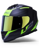 LS2 Storm 2 Nerve Neon Sarı Kapalı Motosiklet Kaskı Gold Camlı thumbnail 1