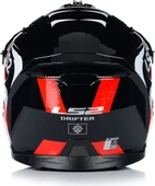 LS2 Drıfter Trıalıty Çene Çıkarılabilir Modüler Motosiklet Kaskı Kırmızı- Siyah thumbnail 7