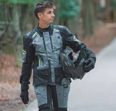 LS2 Apollo Siyah-Gri-Neon Sarı 4 Mevsim Motosiklet Montu thumbnail 4