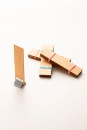 Ahşap Mum Fitili + Yapışkanlı Sehpa - 30 Adet ( 20mm x 75mm x 0,5mm ) thumbnail 3