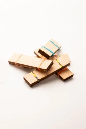 Ahşap Mum Fitili - 50 Adet ( 20mm x 75mm x 0,5mm ) thumbnail 2